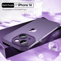 Étui de protection d'objectif pour téléphone portable 14/15 Pro Max/14 Plus - Verre trempé de qualité AAA 9H, silicone ultra-fin, anti-rayures