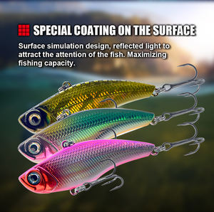 Usine personnalisée 65mm 13g plastique dur ABS VIB <span class=keywords><strong>leurre</strong></span> pivotant coulant toutes gammes pour la pêche en rivière lac ruisseau - Product Image 5