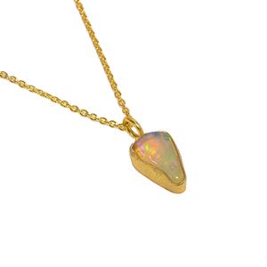 Wholesale Gold Plated <b>Opal</b> <b>Necklace</b> for Women Handmade 925 Sterling Solid Silver Ethnic Style Fine <b>Necklaces</b> for Wedding Party - Product Image 1