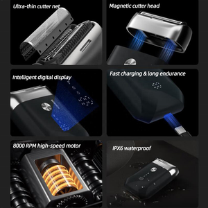Rasoio da uomo SKYWORTH a ricarica rapida Type-C con testina magnetica, formato tascabile - Product Image 4