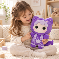 Peluche interactive IA personnalisée de 25 cm, parlante, racontant des histoires, musicale, personnage Scorpion violet, poupée en peluche OEM ODM