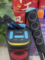 SZ-X205 2.1 Altavoz Doble de 5.25 Pulgadas + 4 Altavoces BT con LED RGB, Lámpara de Columna, 7.4V 80W, Altavoz Inalámbrico de Alta Potencia con Micrófono para Karaoke