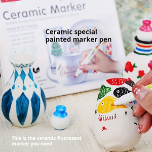 Ensemble de marqueurs de peinture en céramique à pointe fine professionnels pour la peinture et la décoration de la porcelaine, de la vaisselle et du verre, four et micro-ondes - Product Image 4
