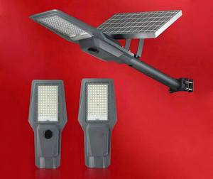 Lampe solaire LED 100W pour rue, IP67, en aluminium moulé sous pression, cellule solaire mono-Si, durée de vie 50000H, montage mural extérieur - Product Image 6