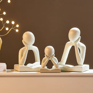 Adornos Artesanales de Personajes Abstractos de Estilo Moderno y Simple, Decoración Nórdica para Estanterías de Oficina - Product Image 6