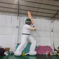Mascotte gonflable de cricketer professionnel pour l'extérieur