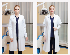 Bata de Laboratorio Blanca de Alta Gama, Manga Larga, Uniforme para Médicos Dentistas y de Medicina Oral, Uniforme de Hospital y Laboratorio - Product Image 3