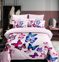 Parure de lit imprimée 3D motif dessin animé, douce pour la peau, taille TWIN, housse de couette mignonne motif éléphant en polyester/coton