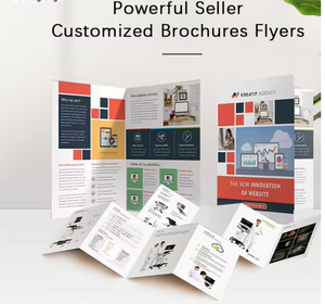 Individueller Offset-Papierflyer-Druck Glänzend Beschichtet Faltbar Zwei-/Drei-/Vierseitig Professionelle Broschüre Menü-Booklet Flugblätter - Product Image 6