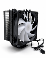 All Black RGB 120mm CPU-luchtkoeler met 5 heatpipes, torenkoeler, computerprocessor-koelventilator voor desktop gaming pc