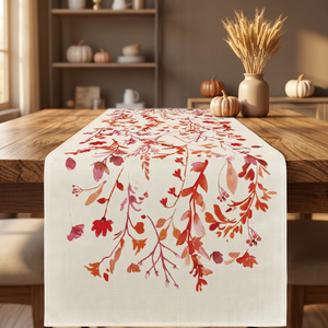 Chemin de table vert en coton à imprimé animal, avec paillettes or et argent, imperméable, écologique, OEM ODM, marque privée, vente en gros, pour mariage et maison - Product Image 1