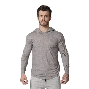 100% Merino Wool <strong>Hoodie</strong> for Men's Sports Light Weight <strong>Thin</strong> Autumn Sports <strong>Hoodie</strong> with Silk Screen Printing - Product Image 3