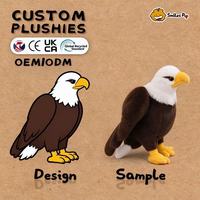 Peluche Aigle Personnalisée en Stock Prêt à l'emploi, Certifiée Sécurité, Tissu Recyclé, Super Douce et Moelleuse, Vente en Gros Promotionnelle – Meilleures Ventes