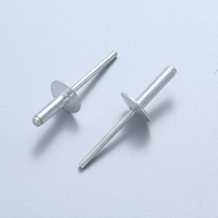 Usine 3.2/4.0mm DIN7337 Rivets de type ouvert Mandrin en acier Rivet aveugle en aluminium avec grande bride