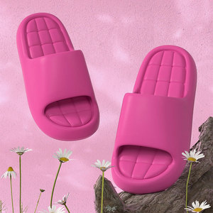 Women's EVA Comfortable Slides Thick Sole Massage Insole Summer Beach <b>Shoes</b> Round Toe <b>Soft</b> Sole Outdoor Wear - Product Image 1