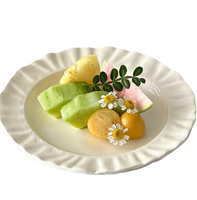Assiette à dessert en céramique de 6 pouces, plat luxueux pour gâteaux et collations, assiette tendance pour le thé de l'après-midi, vaisselle de table pour la maison