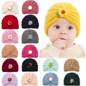 <span class=keywords><strong>Bonnet</strong></span> en laine tricoté pour enfants, chaud, automne-hiver, pour bébés de 0 à 3 ans, couleur unie, adorable motif lapin, vente en gros - Product Image 1