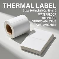 Étiquettes thermiques adhésives pour imprimante Zebra 4*6 pouces 100*150 mm, impression personnalisée, rouleau d'étiquettes à code-barres, directement de l'usine
