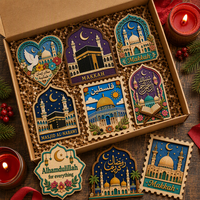 Aimant de réfrigérateur en bois personnalisé, religieux, multicouche, Dôme du Rocher, Jérusalem, cadeau islamique musulman, Ramadan, Aïd, découpe laser, OEM, ODM