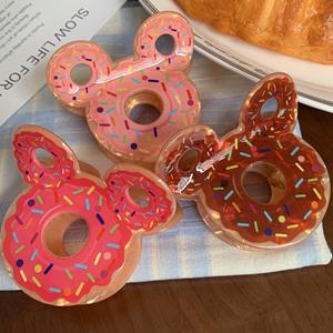 Pinza de Pelo con Diseño de Tiburón Donut Adorable, Sujetador de Cola de Caballo con Diseño Realista de Comida, Accesorio Elegante para el Cabello para Mujer, Venta al por Mayor - Product Image 3