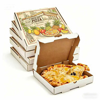 Boîte à pizza imprimée, emballage en carton ondulé recyclable pour la livraison à emporter, restaurants, pizzerias, camions de nourriture et événements