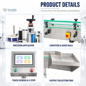 Máquina Etiquetadora Automática de Botellas de Vidrio por Fricción Eléctrica <span class=keywords><strong>para</strong></span> las Industrias Alimentaria, de Bebidas y Química, 40-80 Piezas/Minuto - Product Image 4