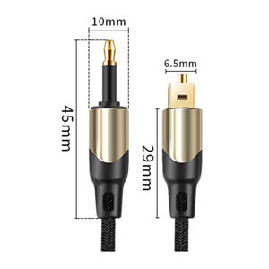 Alta calidad Faseroptische Audiokabel <span class=keywords><strong>SPDIF</strong></span>/Toslink Rund-auf-Quadratisch Chaqueta de PVC de diseño robusto Mehrgerate-kompatibel - Product Image 6