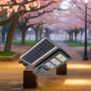 ไฟถนนโซลาร์เซลล์ออลอินวัน ความสว่างสูง 80W-160W สำหรับถนน/สวน  LED IP65 ติดตั้งบนเสา พร้อมเซ็นเซอร์ตรวจจับความเคลื่อนไหวด้วยเรดาร์ แบตเตอรี่ลิเธียมไอออน มาตรฐาน CE - Product Image 5