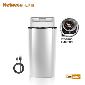Netmego Electric Coffee Grinder 100G Stainless Steel With Weighing Function Usb Powered - Product Image 1