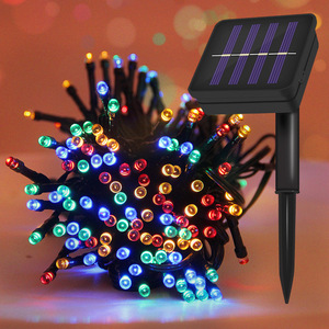 LED energía <span class=keywords><strong>Solar</strong></span> Cadena de luces de Navidad al aire libre impermeable decorativo Cadena de iluminación Multicolor opcional - Product Image 6