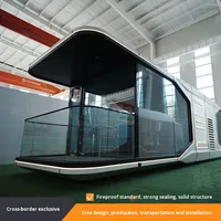 Capsule hôtelière de camping en plein air, cabine Apple ciel étoilé, internet, séjour populaire, maison mobile en aluminium avec lumière du soleil