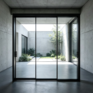 Deioux High Quality Ultra Narrow Frame Sliding Glass Door with <b>Security</b> <b>Lock</b> for Office and Shop Use OEM ODM Service - Product Image 1