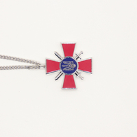 Collier pendentif médaille militaire unisexe Bijoux tendance Plaqué or Défenseur Ukraine Liberté Souvenir Chaîne Type