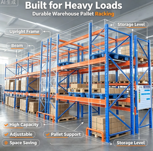 Heavy Duty Industrial Steel Garage Shelving Unit Pallet <b>Racking</b> Corrosion Protection for Workshop Warehouse Use Metal <b>Storage</b> - Product Image 1