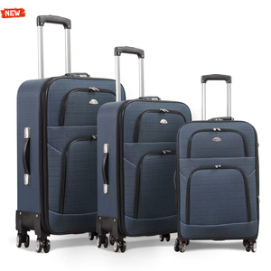 Ensemble de valises trois pièces avec logo personnalisé, <span class=keywords><strong>valise</strong></span> à code, 20, 24, 28 pouces, <span class=keywords><strong>toile</strong></span>, <span class=keywords><strong>roues</strong></span> universelles, minimaliste, luxueux - Product Image 3