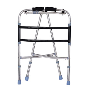 Déambulateur semi-acier noir réglable en hauteur pour personnes âgées et patients post-opératoires – Soutien à la rééducation et à l'entraînement - Product Image 3