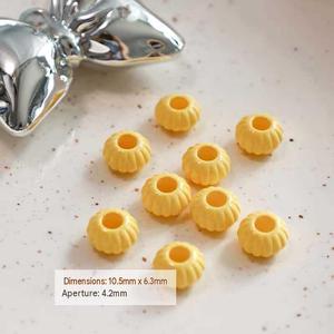 Colorful <b>Large</b> Hole Pumpkin <b>Beads</b> Acrylic Loose Spacer DIY Phone Charms Keychains Accessories Supplies Wholesale Bulk - Product Image 6