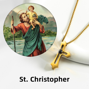 GIVELUCK Colgante de San Cristóbal, Amuleto del Viajero de Responsabilidad y Protección, Estilo Religioso - Product Image 4