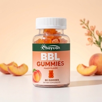Complément alimentaire comestible de qualité certifié GMP, composé d'herbes naturelles, Gummies BBL, ingrédients conformes aux normes Halal, pour l'exportation transfrontalière