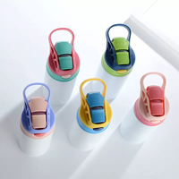 Usa Canada Warehouse Gobelet en acier inoxydable de 12oz isolé et vierge à sublimation pour enfants Bouteille d'eau pour bébé avec couvercle rabattable