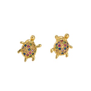 Stud Earrings Set 18K Gold Plated Cartoon Animal Design Zircon Inlay Gift Jewelry for Women Fashion Earrings - Product Image 5