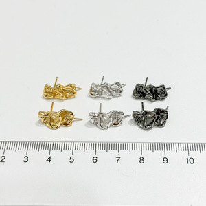 Boucles d'oreilles clous en argent S925, accessoires DIY pour perles avec perles de 9-15 mm, plateau vide pour boucles d'oreilles, design de bijoux tendance, modèle 22220 - Product Image 4