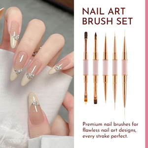 Pinceau à ongles avec manche métallique, pointe précise, poils en nylon, logo personnalisé pour extension d'ongles en gel, ligne fine, usage en studio de manucure - Product Image 5