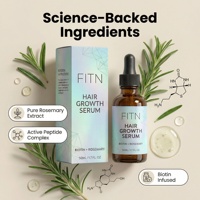 Sérum de croissance capillaire à la biotine et au romarin, peptide naturel, pour un cuir chevelu plus épais et plus fort, nourrissant, sans prostaglandine, OEM, étiquette privée