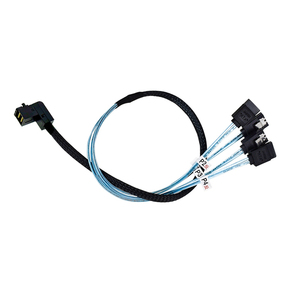 Sıcak satış SFF8643 4SATA ters kablo 60cm Mini SAS HD 90 derece veri transferi sağ açı kordon stokta yüksek performans - Product Image 1