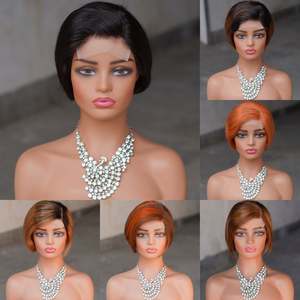 Peluca Brasileña Amygirl de 8 Pulgadas 4x4 con Ondas Suaves, Sin Pegamento, con Frente de Encaje Transparente, 100% Cabello Virgen Remy, 180% de Densidad, Peluca Corta - Product Image 5