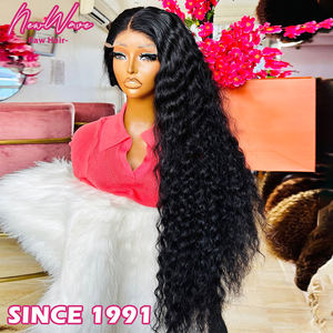 Perruque 13X4 Water Wave sans colle, en dentelle HD transparente, <span class=keywords><strong>cheveux</strong></span> humains vierges indiens pré-épilés, longue, résistante à la chute, qualité supérieure - Product Image 1