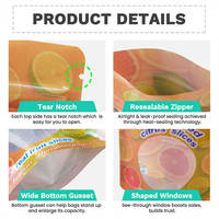 Bolsas de Plástico con Ventana Transparente para Empaque al por Mayor de Rodajas de Cítricos Deshidratadas, Empaque para Venta Minorista