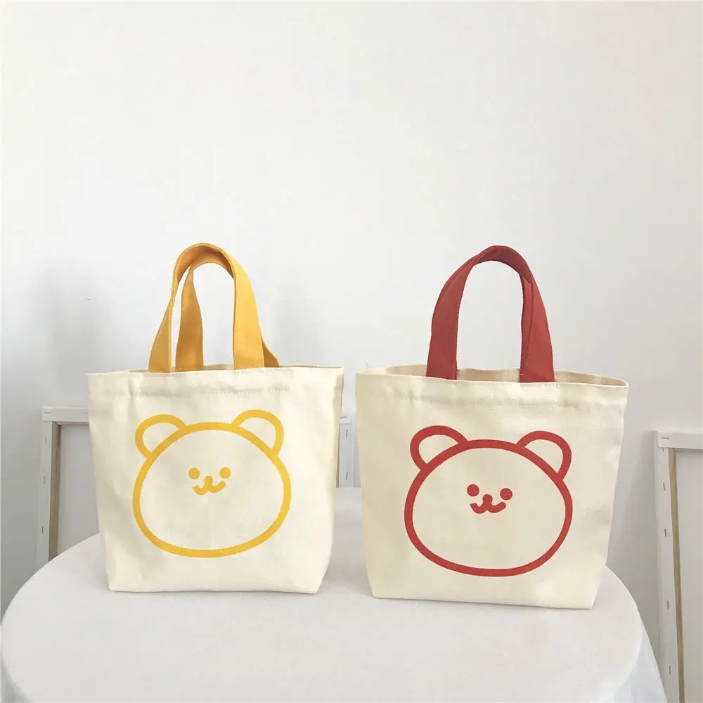 Mini Canvas Tote Bag Custom Printing Pattern Reusable Shopping Bag for Lunch Box