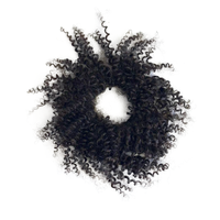 Chignon Afro Kinky Curly Donut Hair Chignon Remy Hair Grade Updo Hair Pieces Chinois Humain Messy Updo Double Drawn Hair Weaving